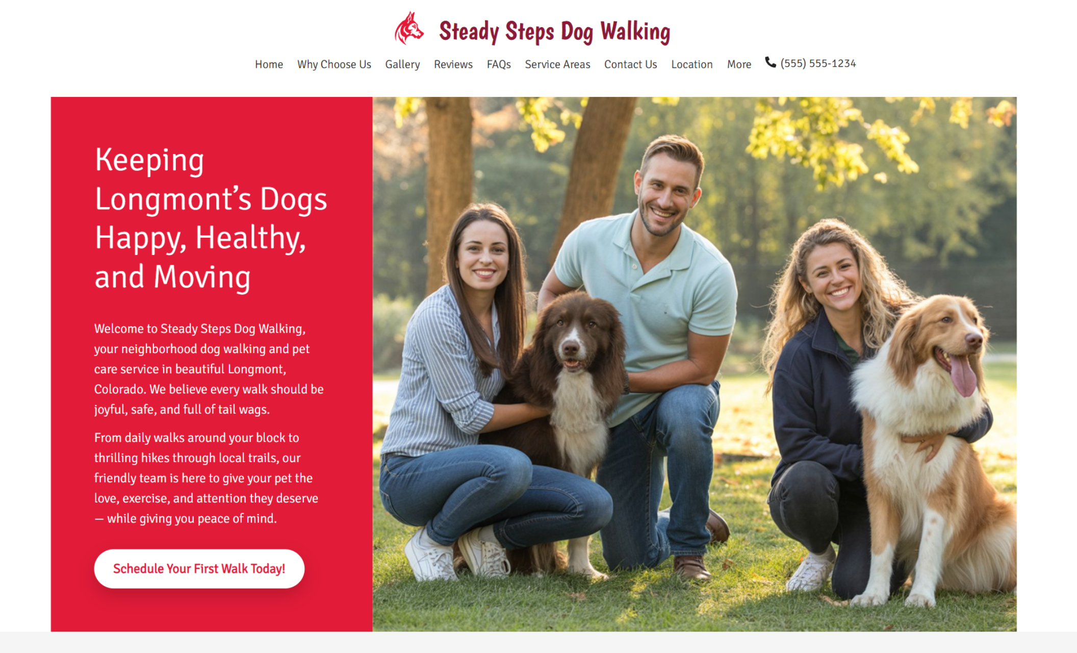 Detail screenshot of website template titled  