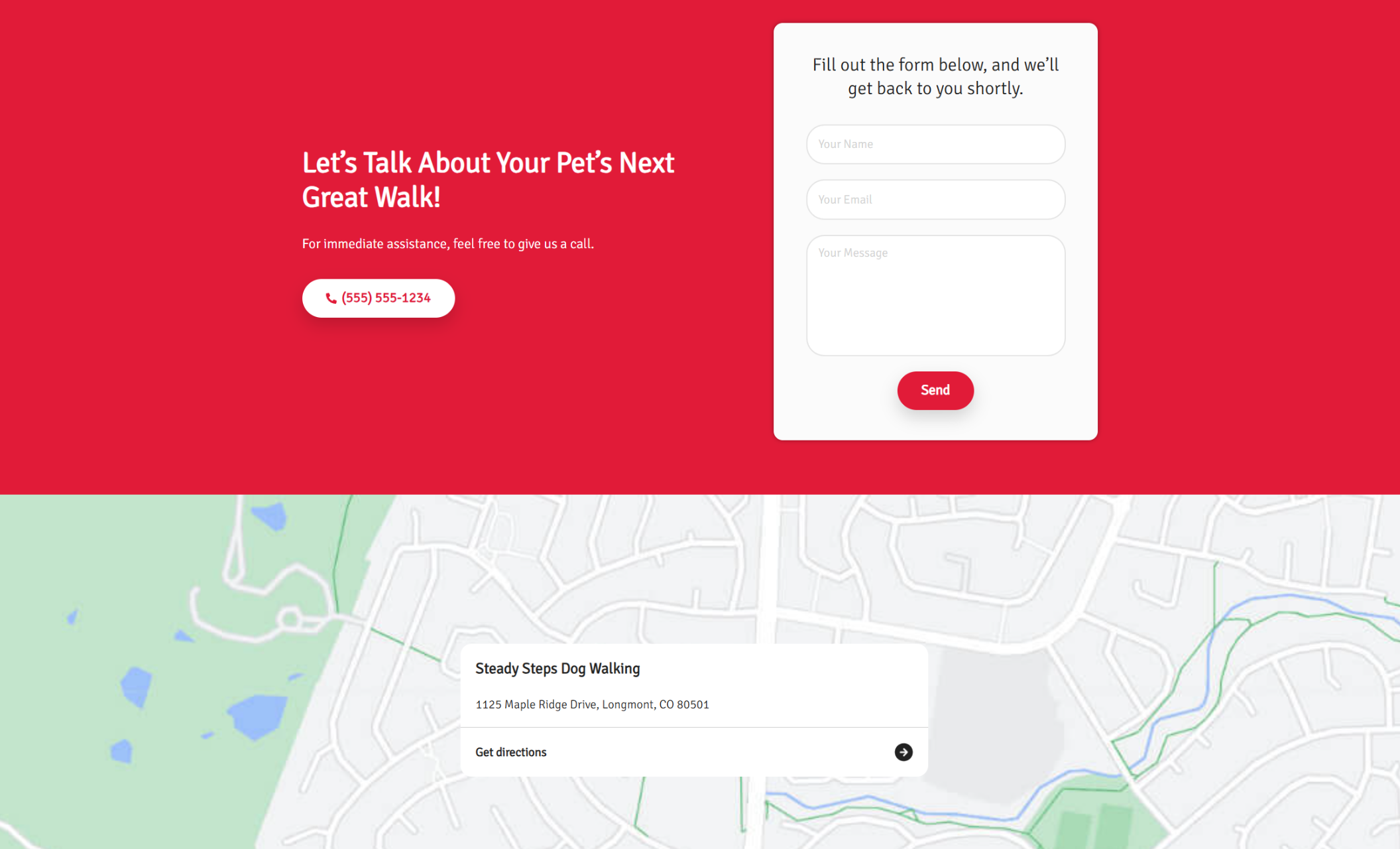 Detail screenshot of website template titled  