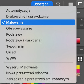 Przełącz przestrzeń roboczą.