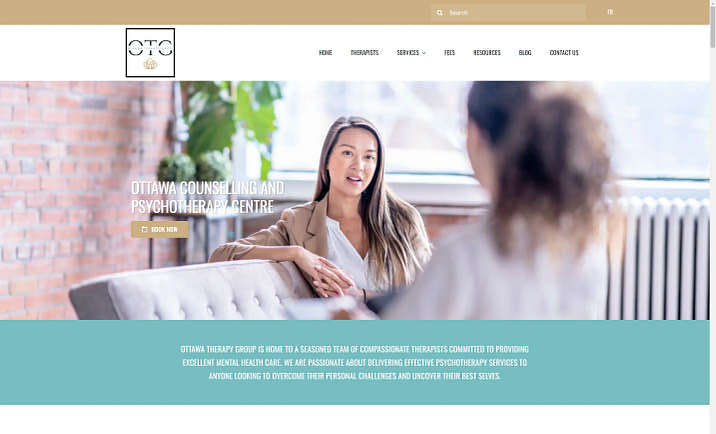 An example of a therapist website.