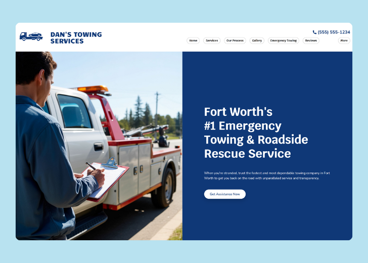 Revive Detailing landing page with the tagline 'Elevate the appearance and condition of your vehicle with Revive Detailing' with a picture of a shiny red car