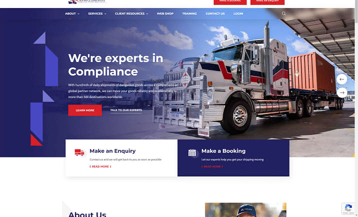 An example of a transportation website.