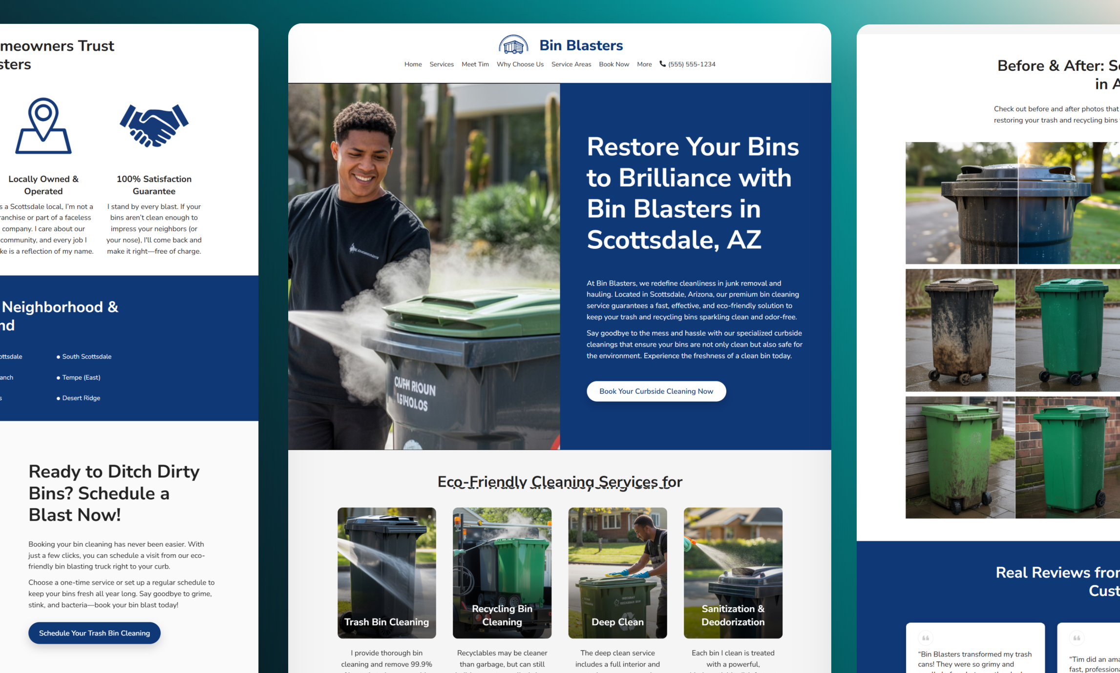 Trash Bin Cleaning Website Builder