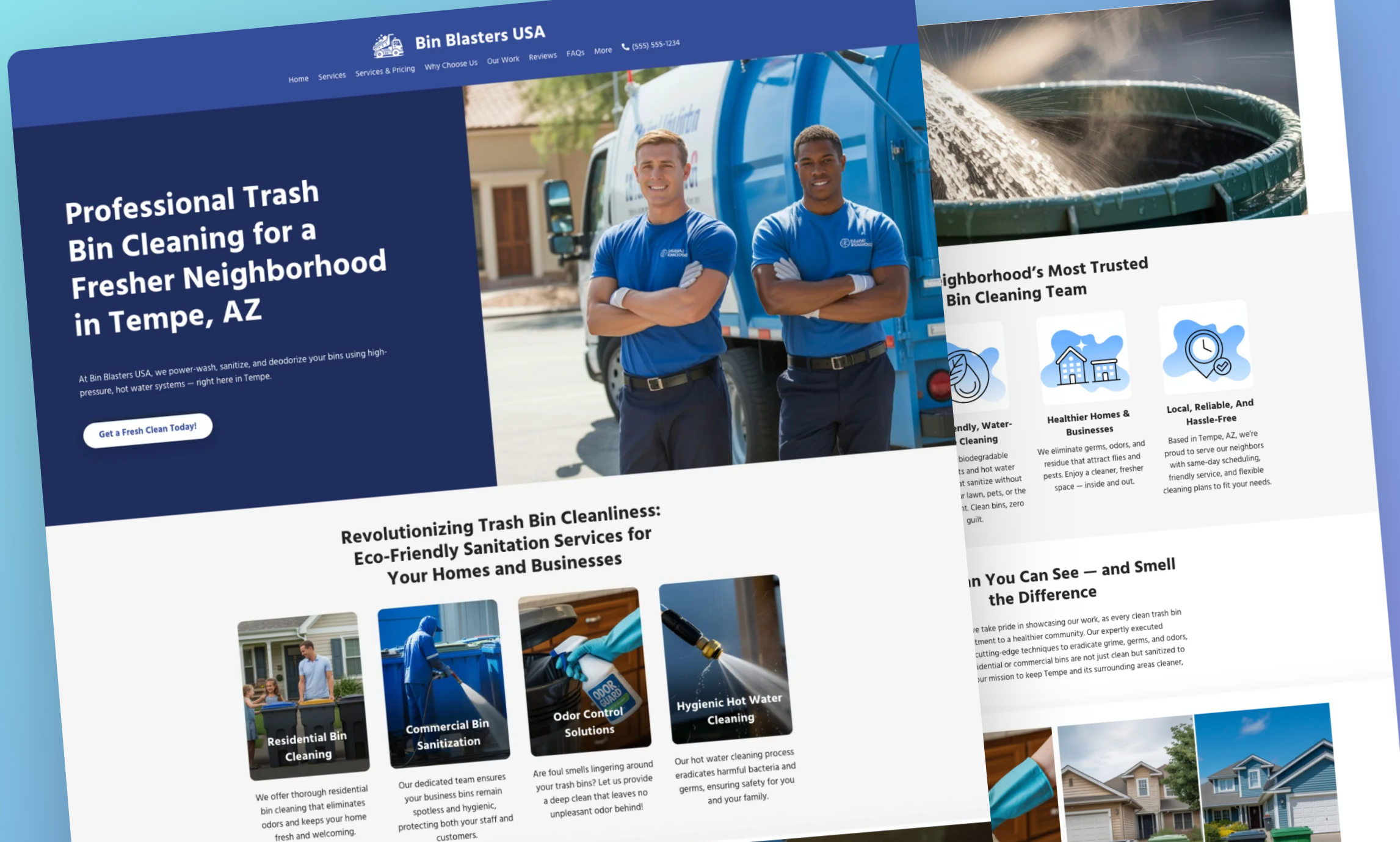 Preview of website template Bin Blasters USA