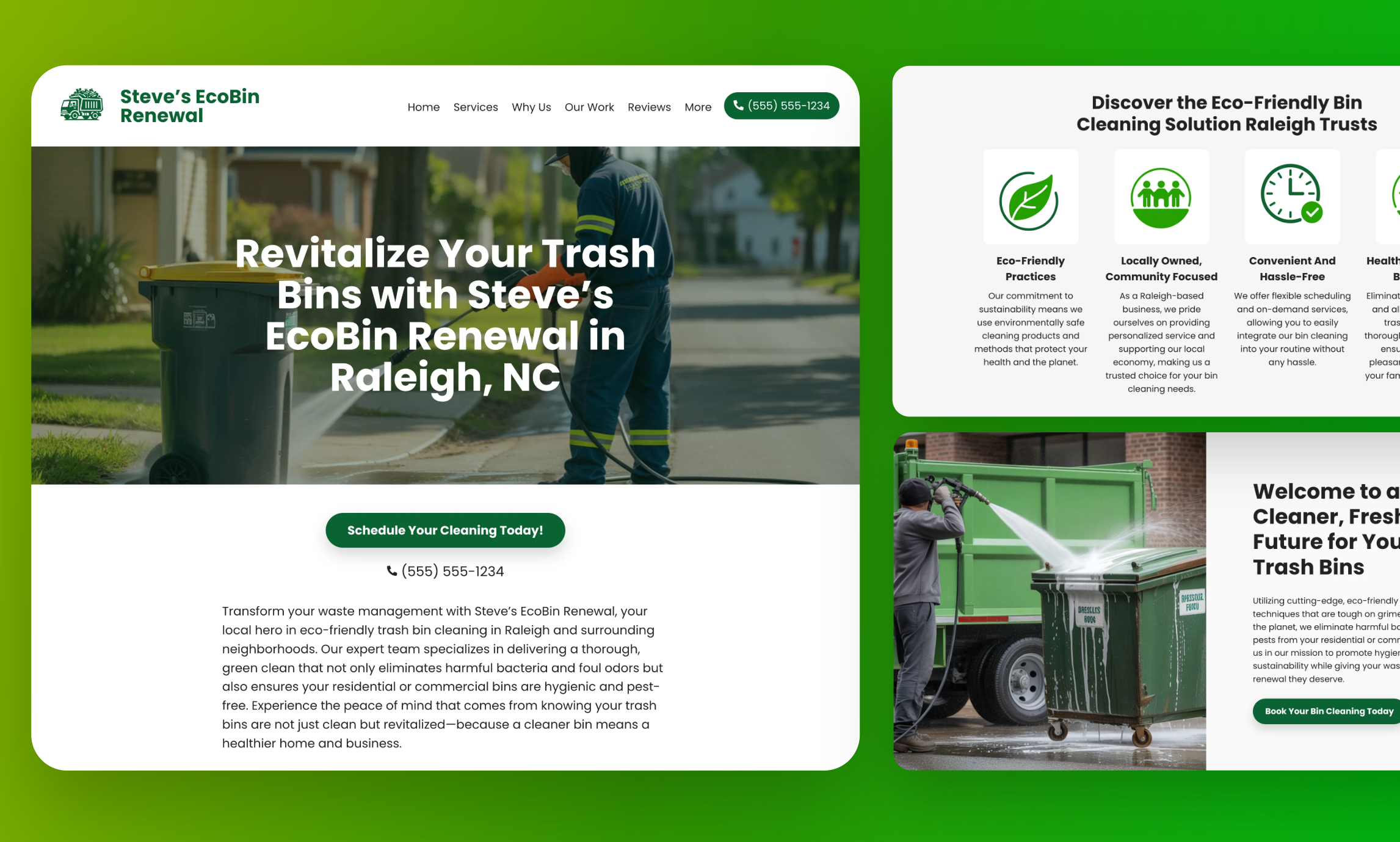 Preview of website template Steve's EcoBin Renewal