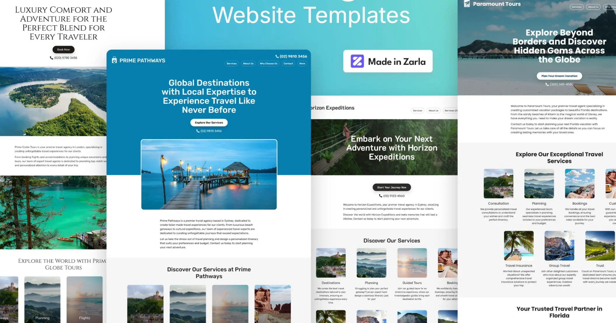 Free Travel Agency Website Templates 2025 Easy & Customizable by Zarla