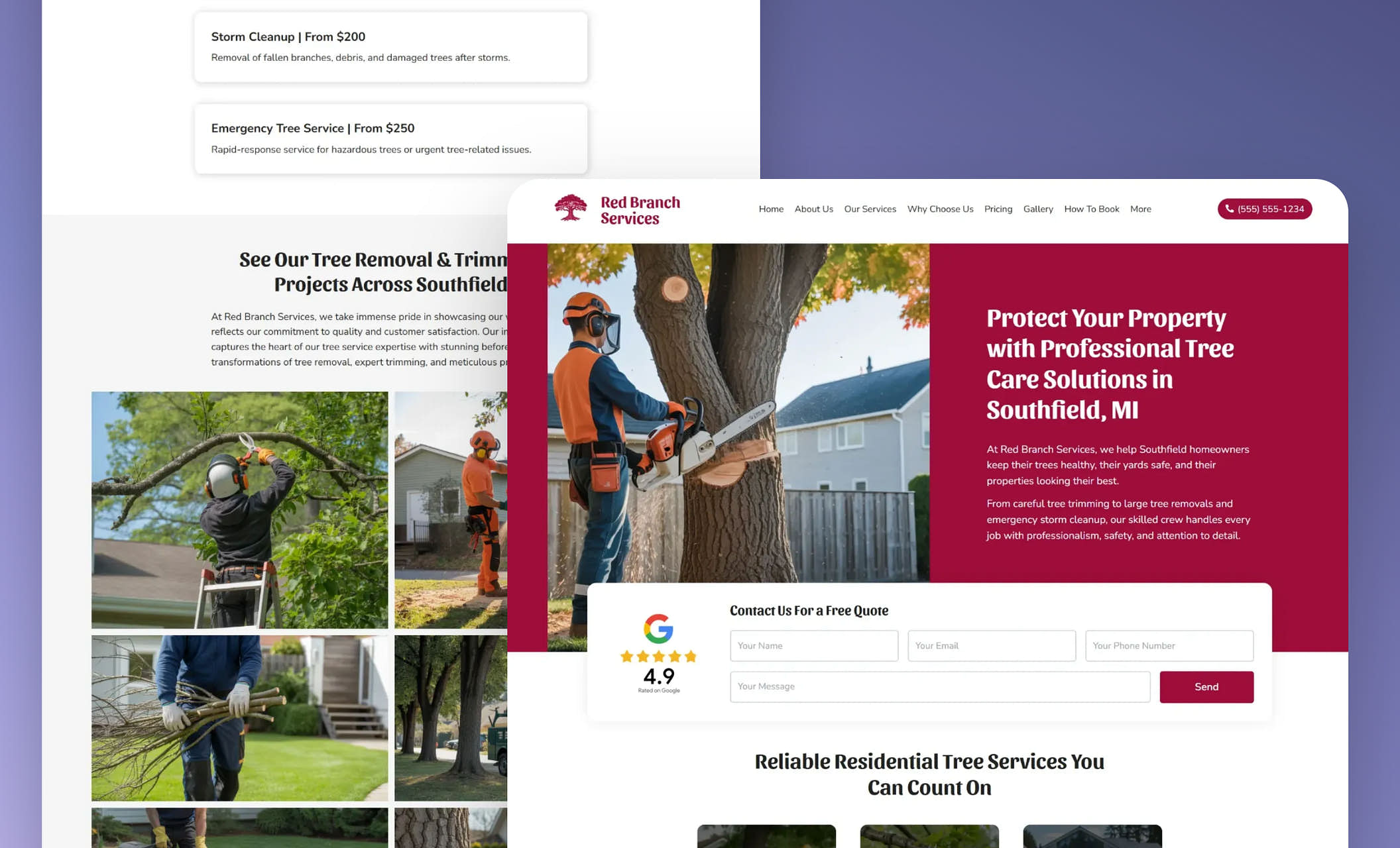 Tree Service Website Templates Customizable Designs for Arborists Zarla