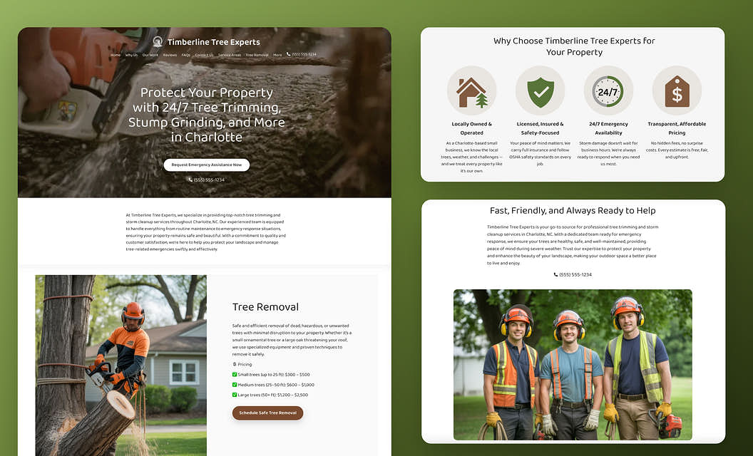 Timberline Tree Experts - Tree Service Website Template