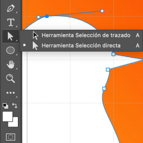 Utiliza la herramienta de selección directa.