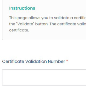 Validate your Certificate of Existence.
