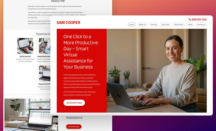 Virtual Assistant Website Builder