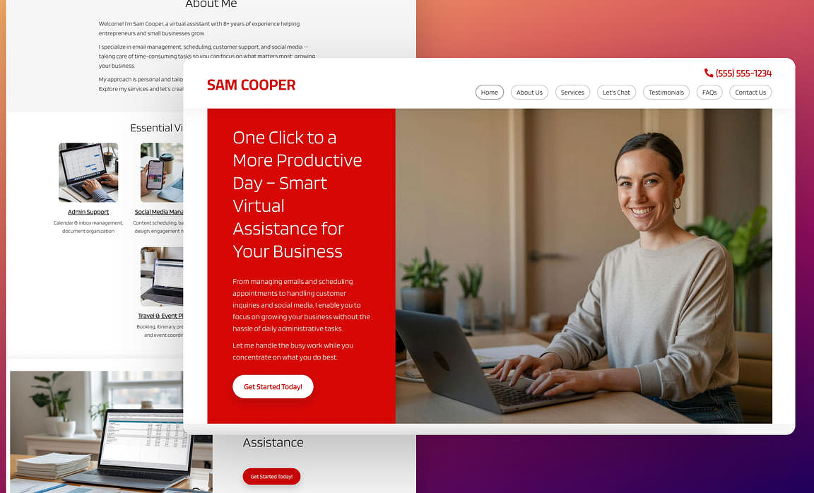 AI Website Builder for Virtual Assistants | Zarla