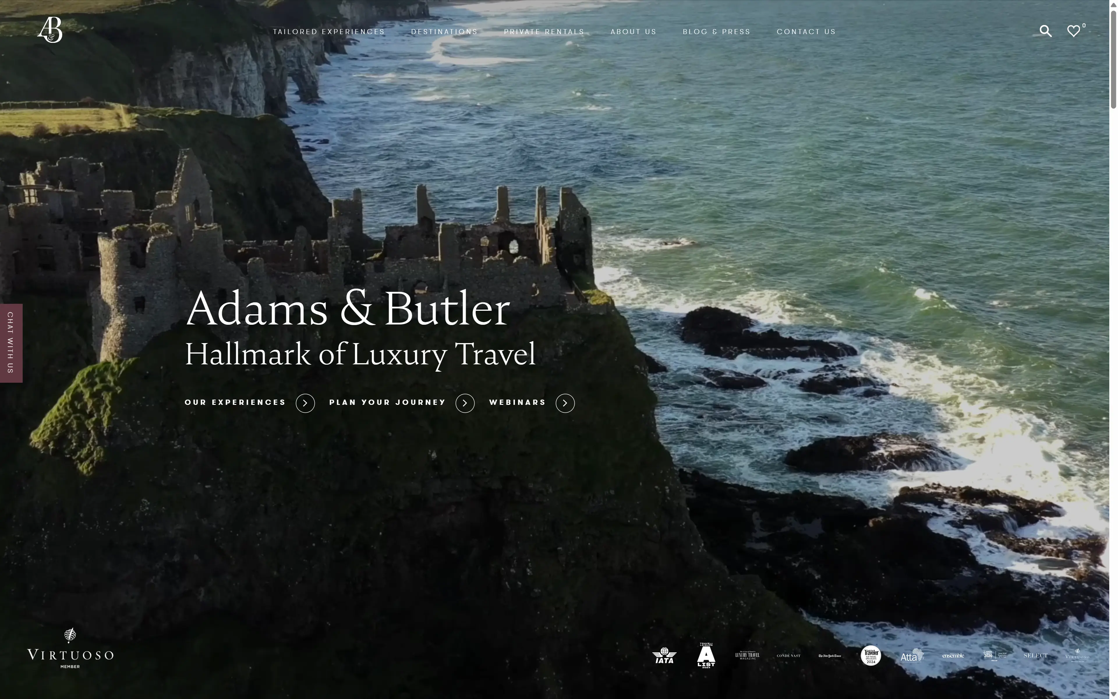desktop screenshot of website Adams & Butler
