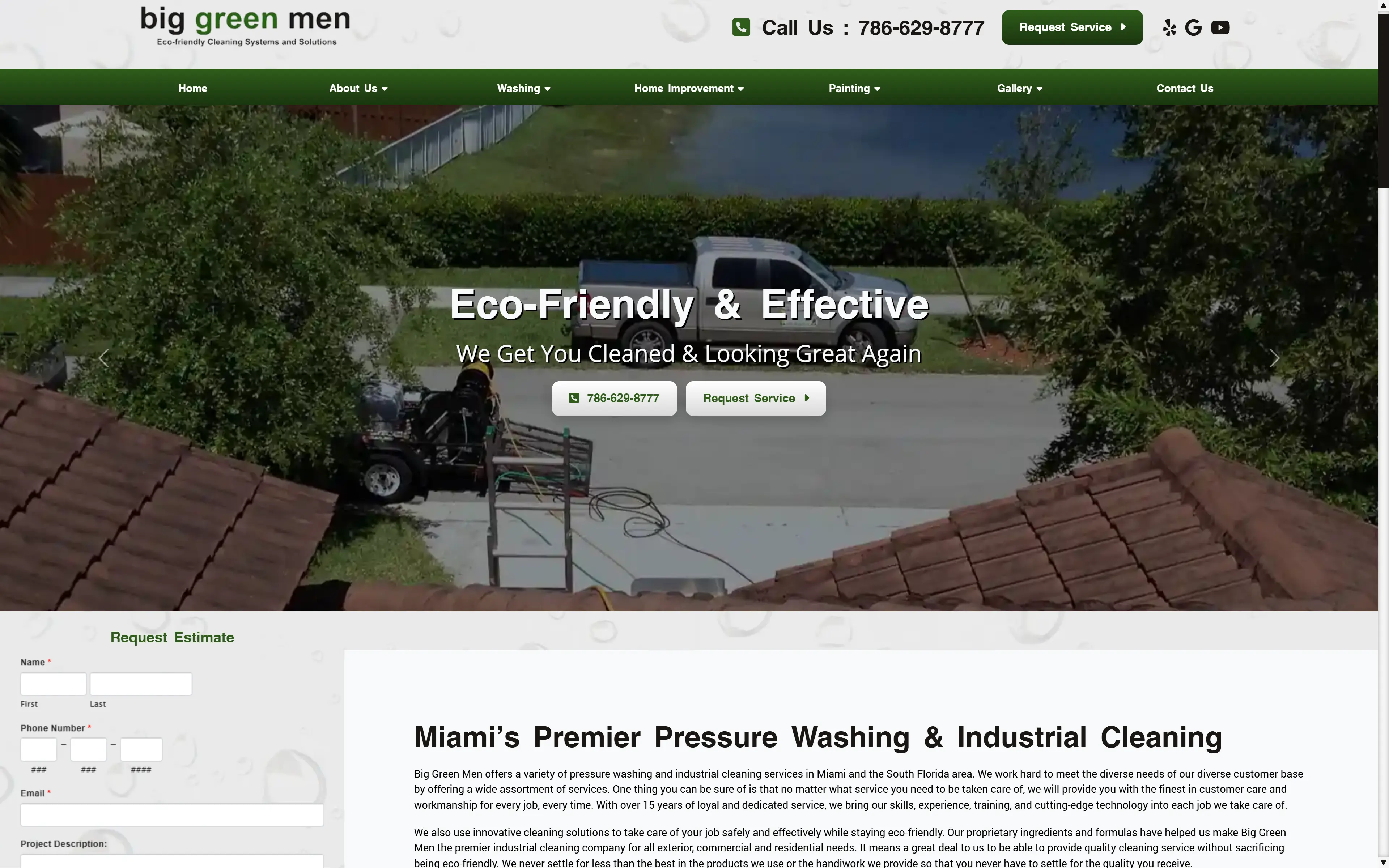 desktop screenshot of website Big Green Men
