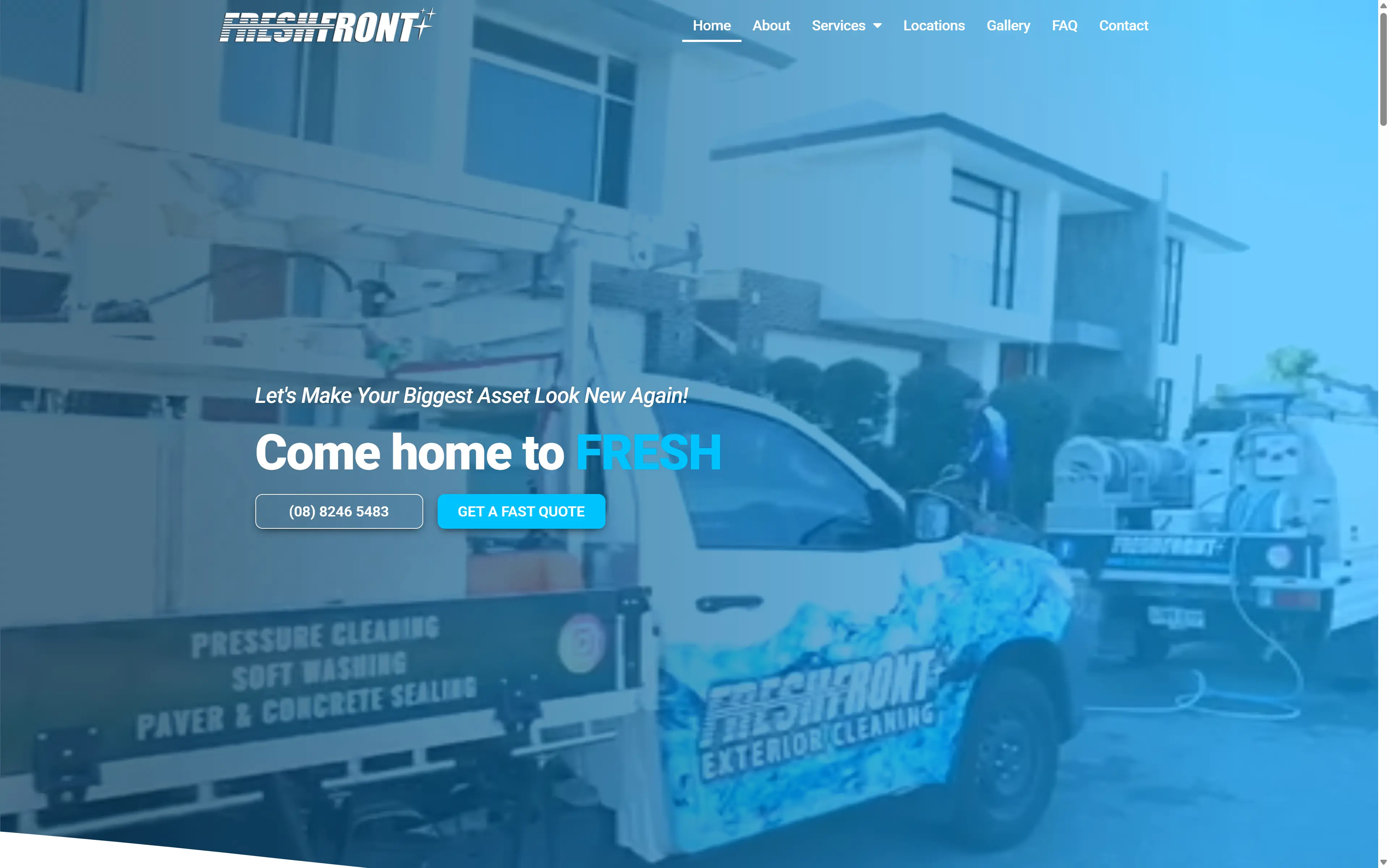 desktop screenshot of website Fresh Front