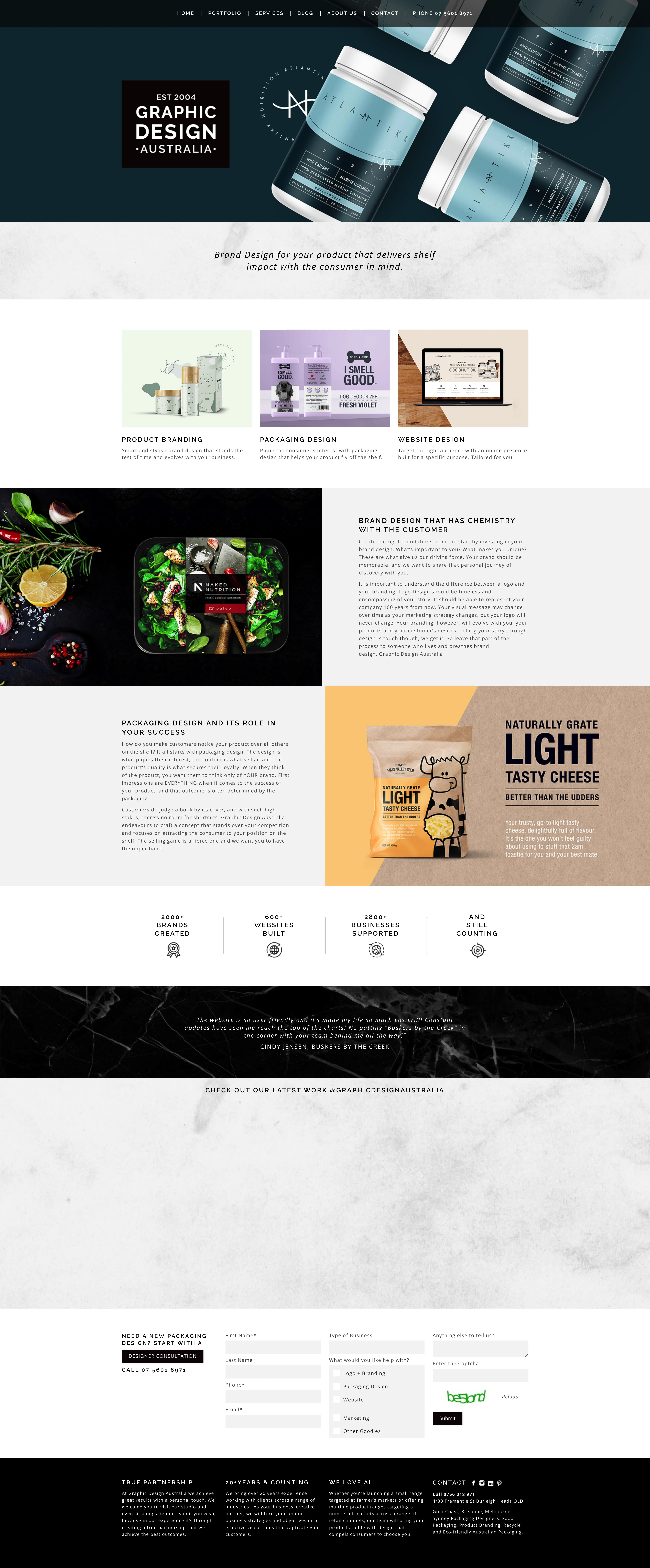 desktop screenshot of website Graphic Design Australia