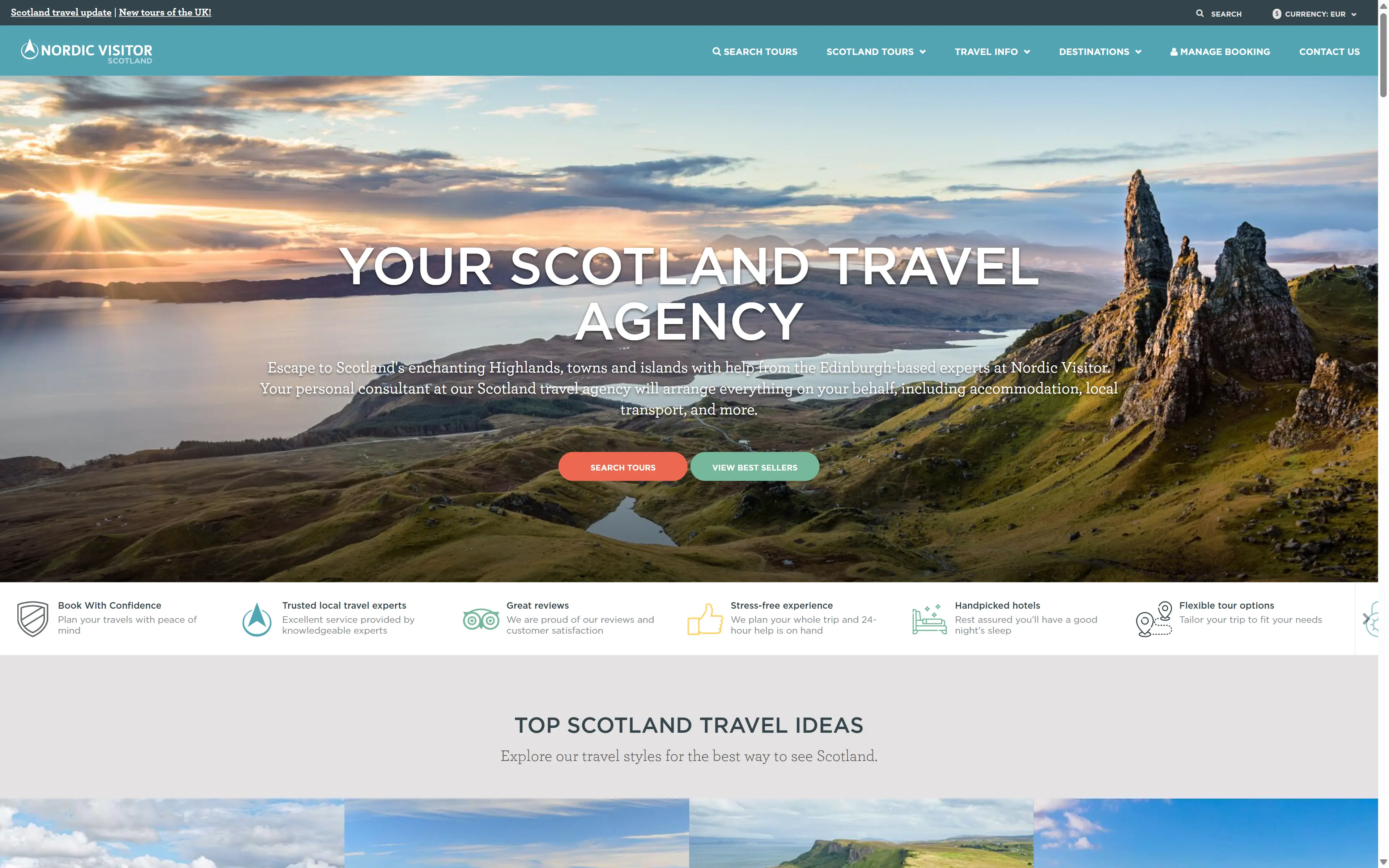 desktop screenshot of website Nordic Visitor