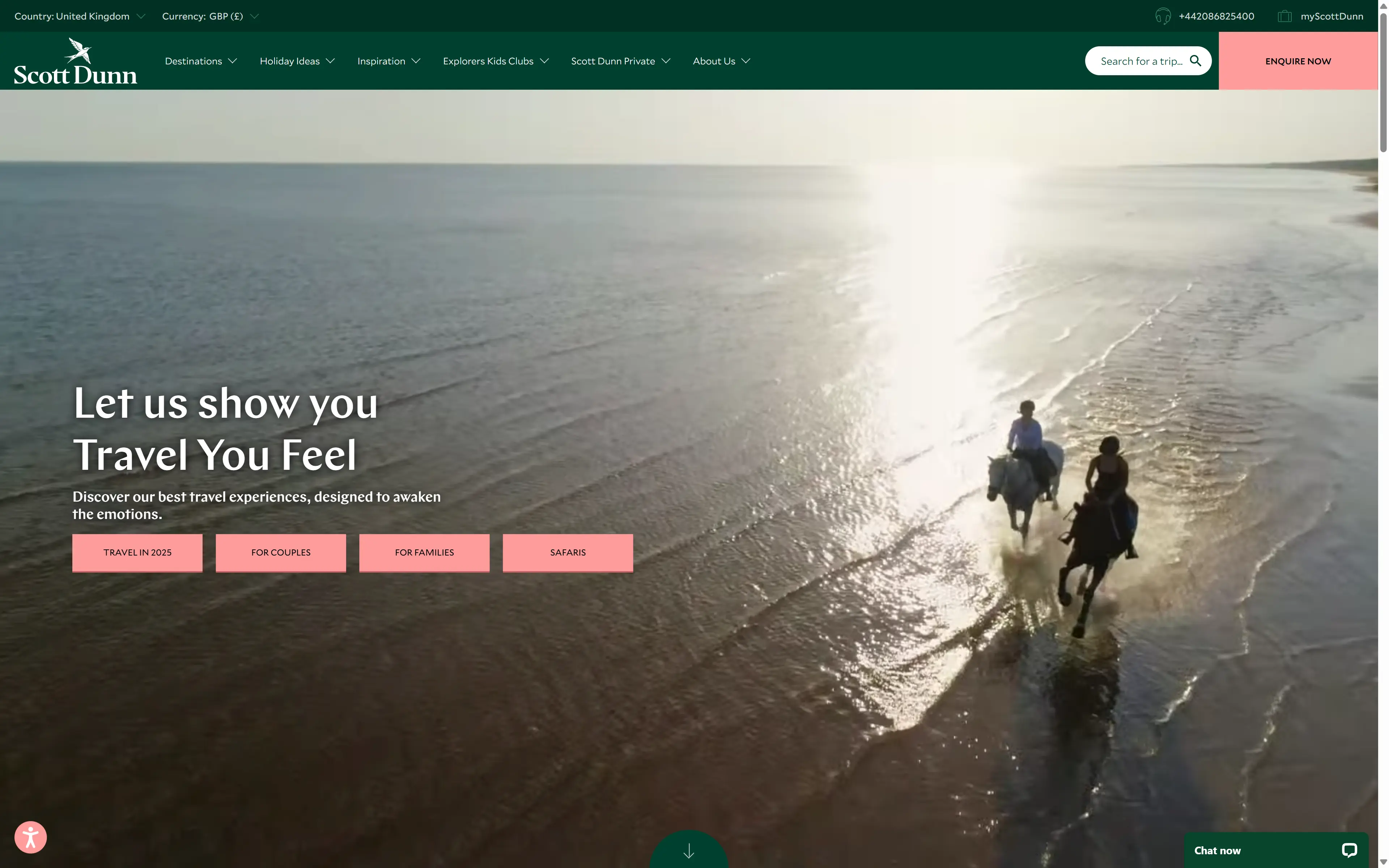 desktop screenshot of website Scott Dunn