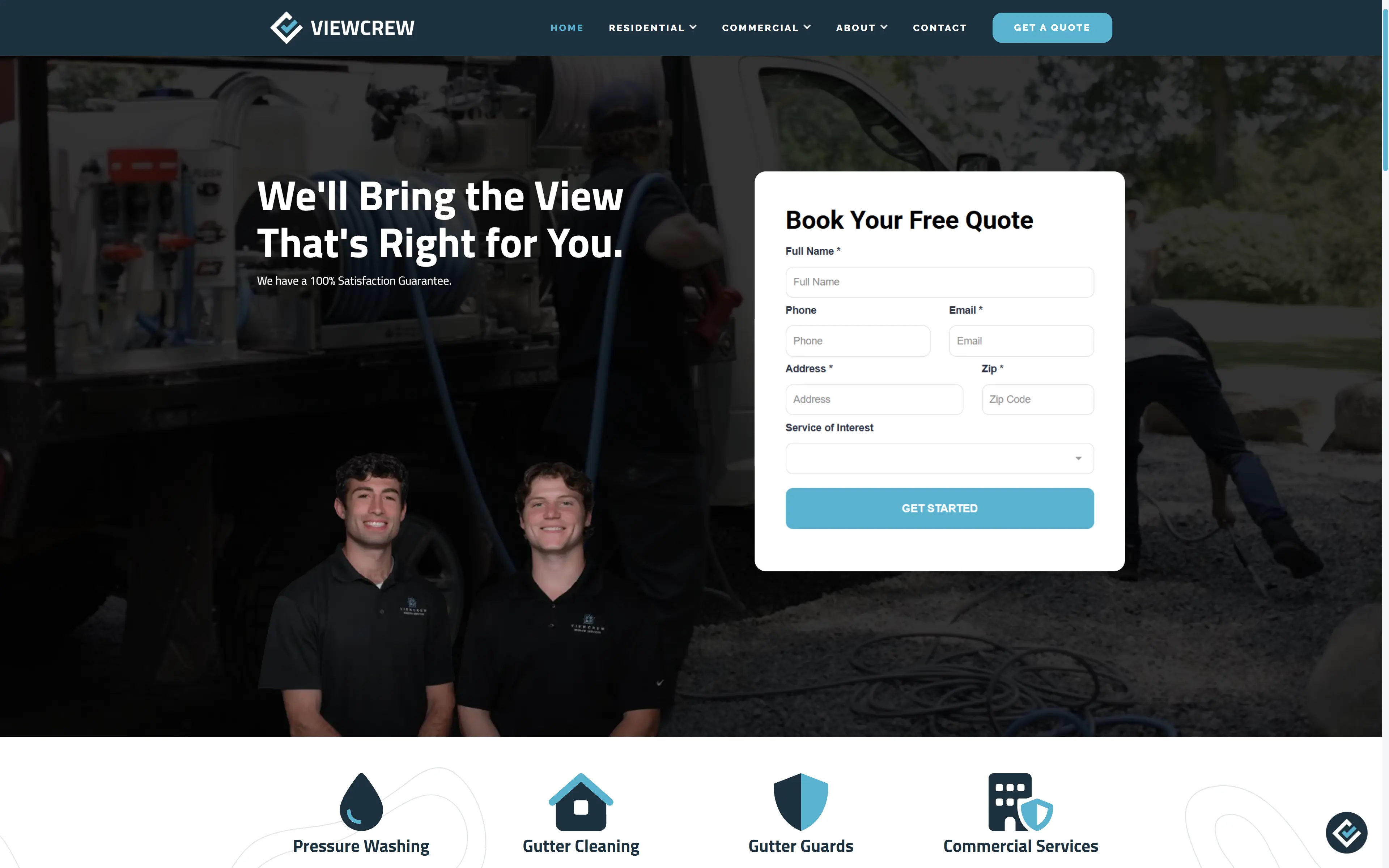 desktop screenshot of website View Crew