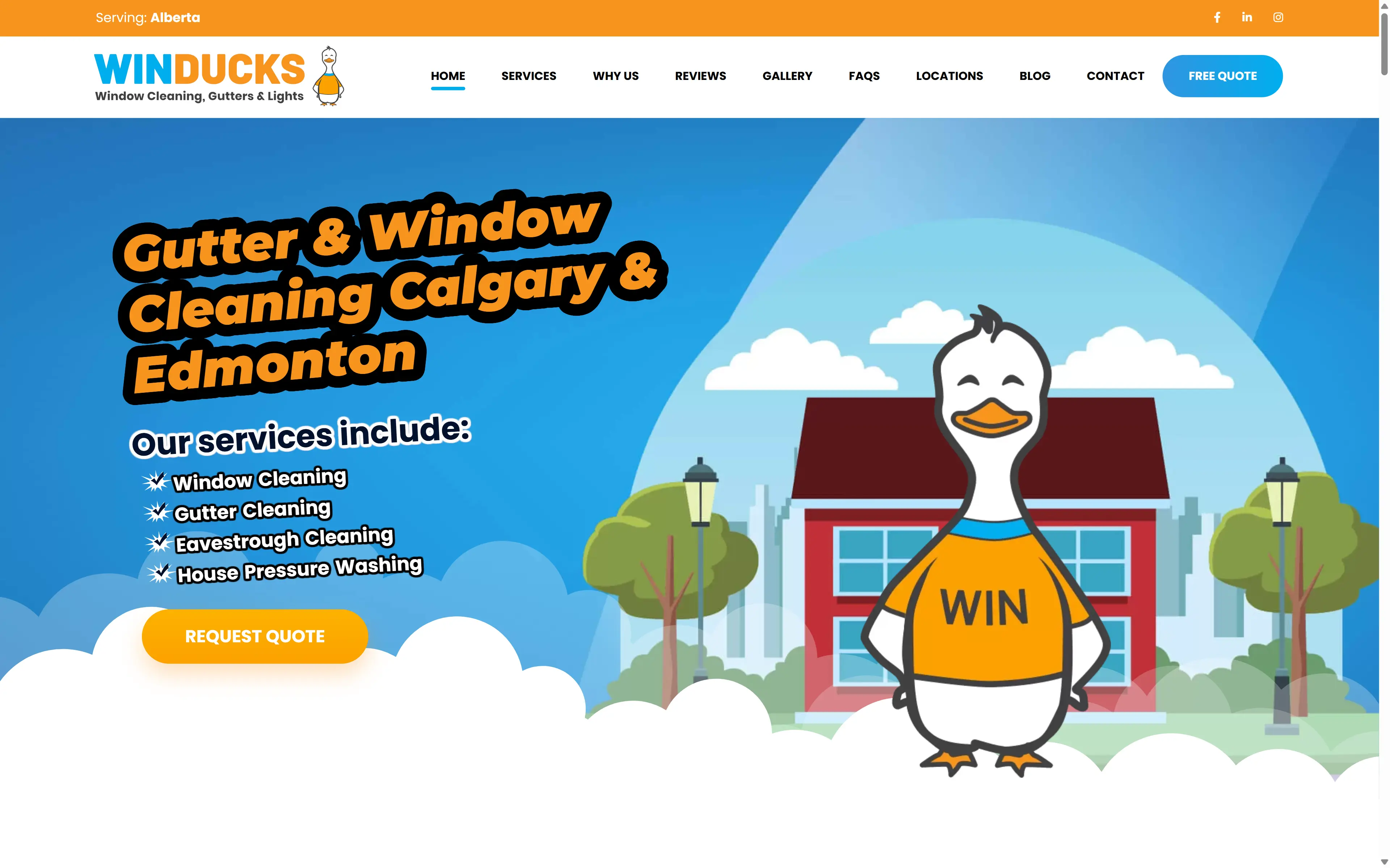 desktop screenshot of website Winducks
