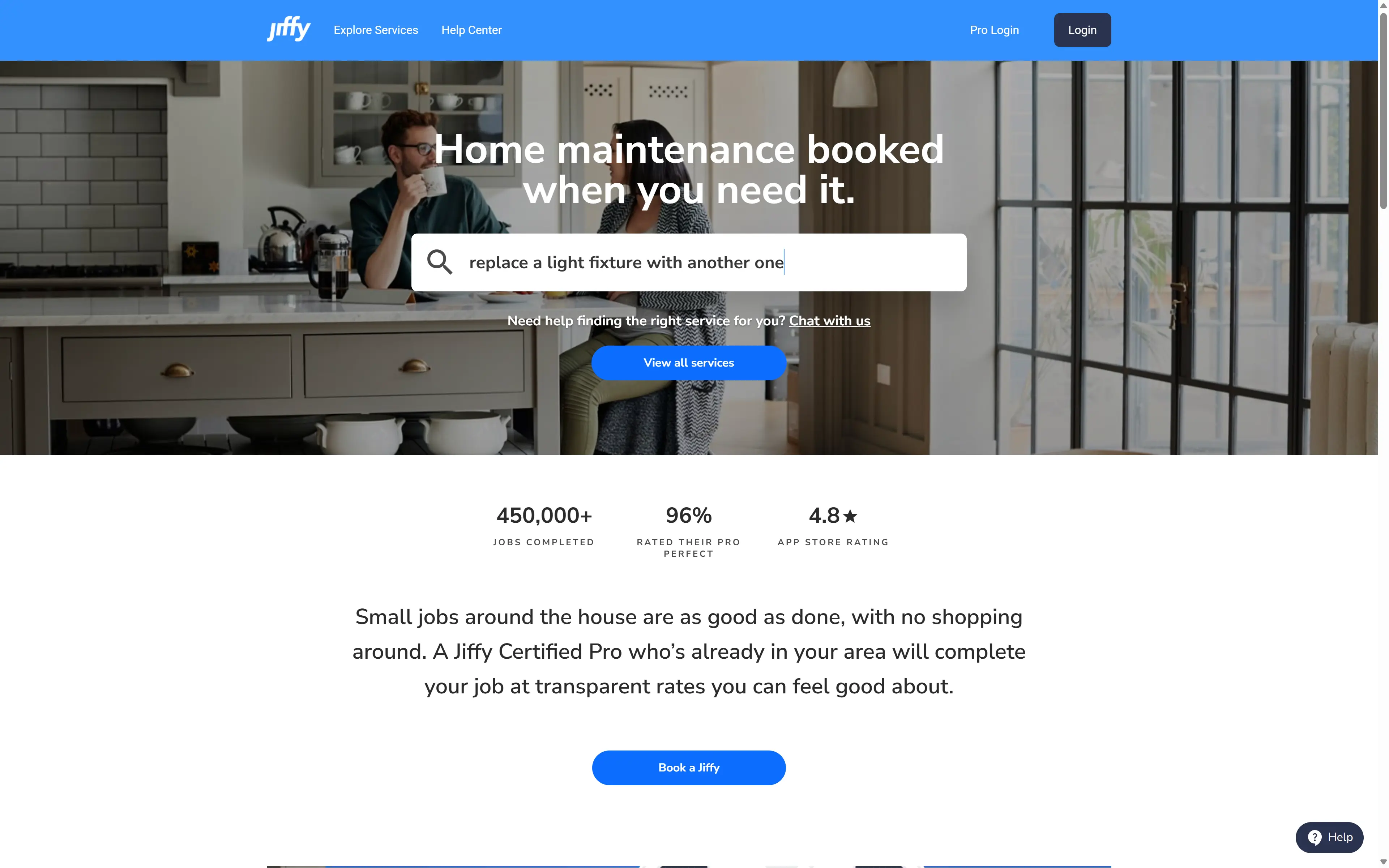 desktop screenshot of website Jiffy
