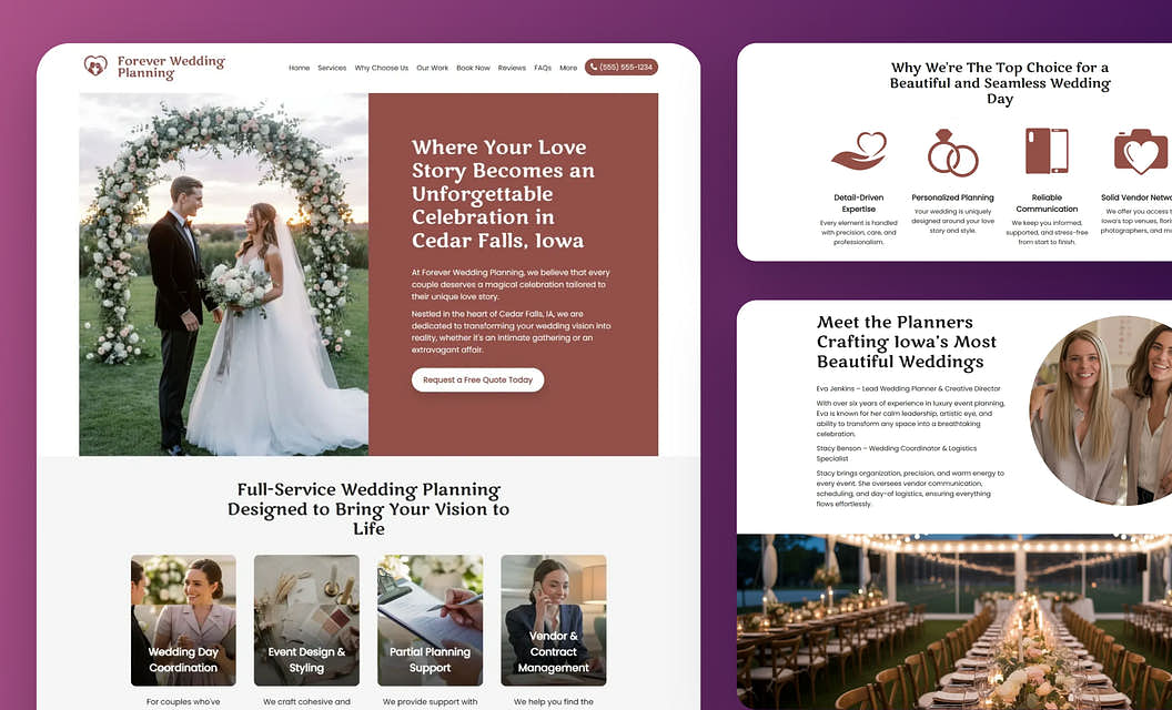 Forever Wedding Planning Wedding Website Template