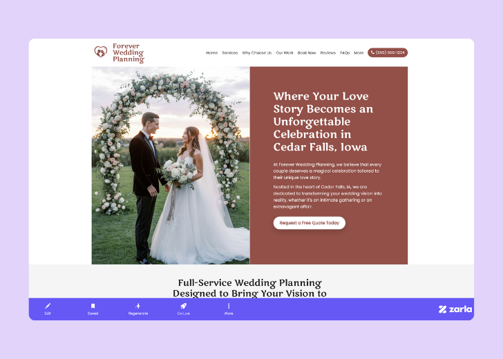 Screenshot of Zarla Editor's UI for selecting fonts and color palettes and uploading custom images