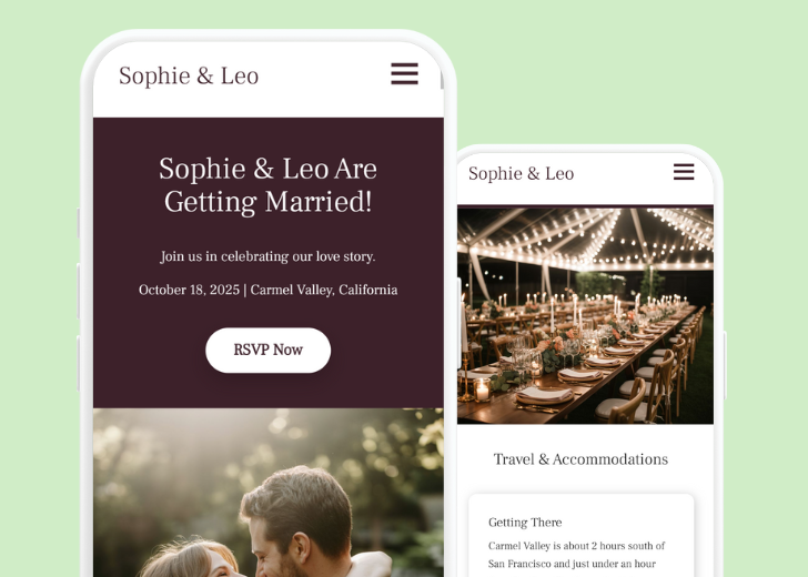 Revive Detailing and Spotless Touch landing pages in two smartphones, side by side, showing mobile view of the websites
