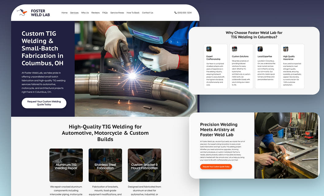 Foster Weld Lab Welding Website Template