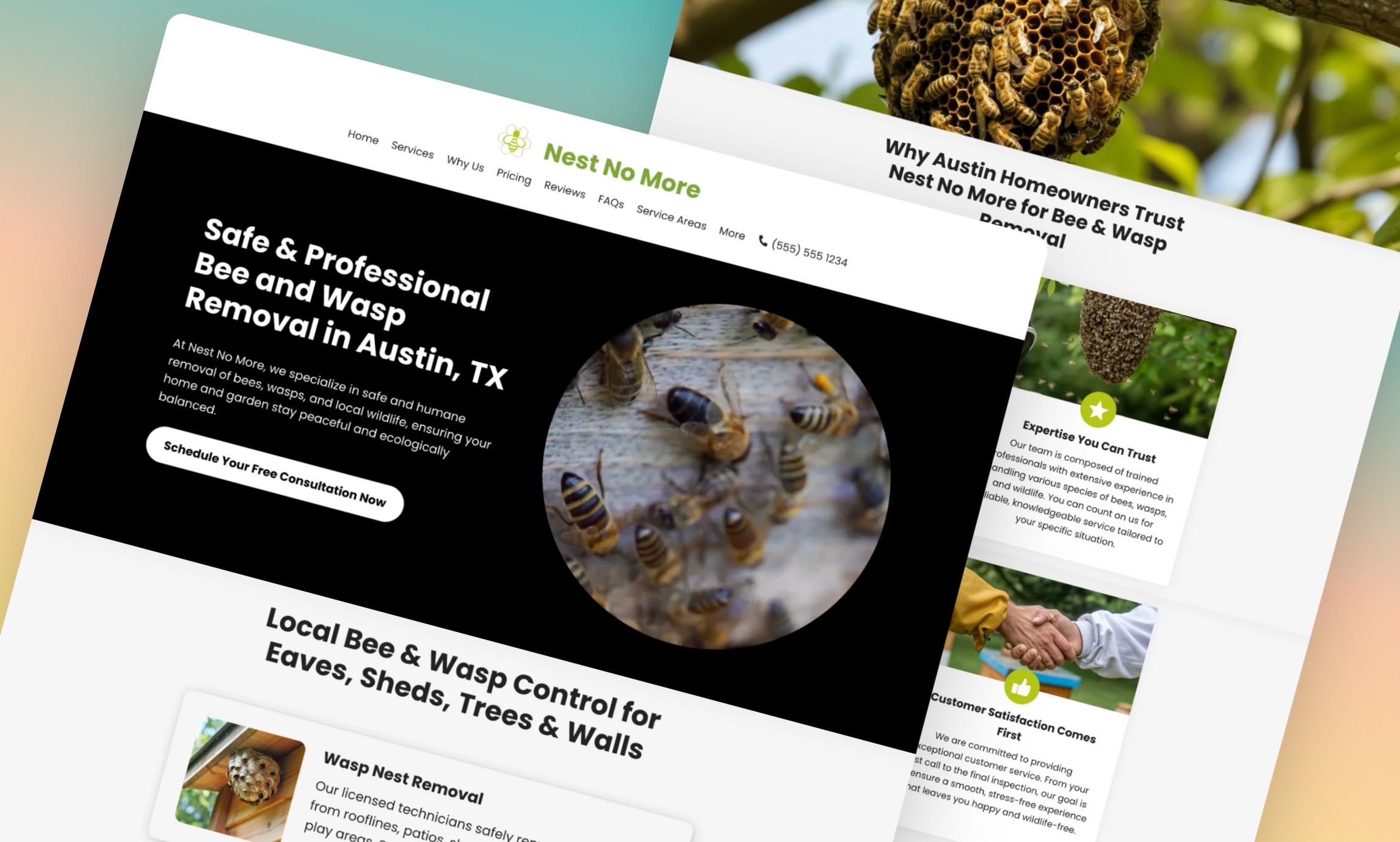 Preview of website template Nest No More