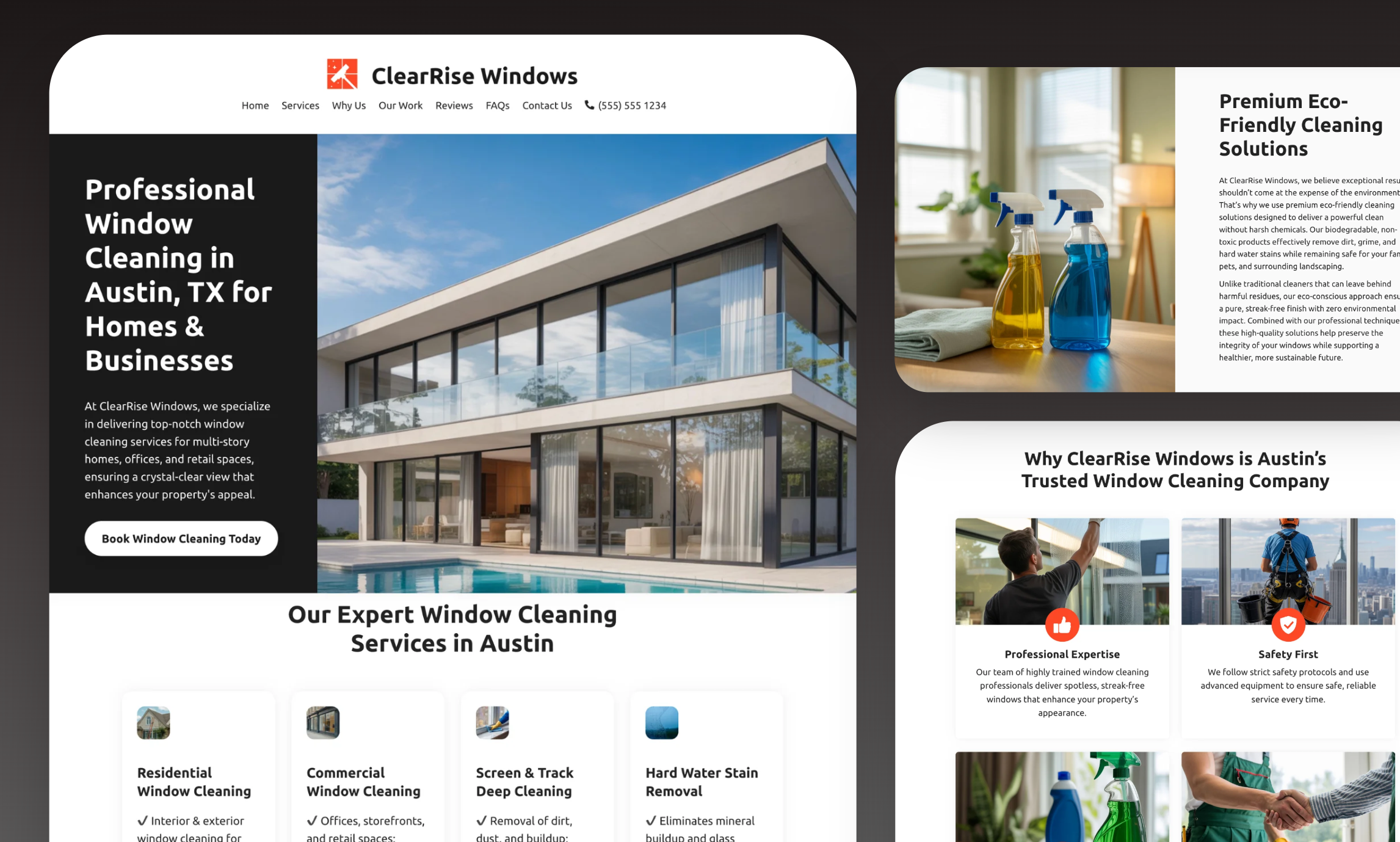 Preview of website template ClearRise Windows