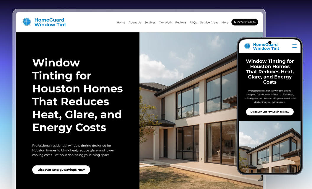 HomeGuard Window Tint - Window Tinting Website Template