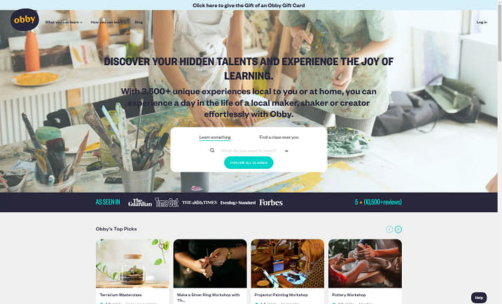 An example of a workshop website.