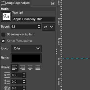 Yazı tipini değiştirin.