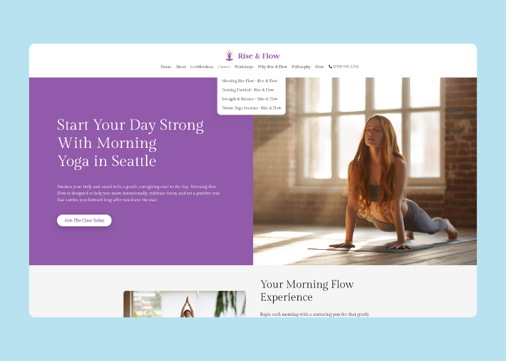 Spotless Touch landing page of a specific service titled 'Post Construction Cleaning' with a contact form on the side