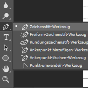 Wählen Sie das Zeichenstift-Werkzeug.
