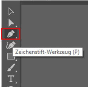 Wählen Sie das Zeichenstift-Werkzeug.