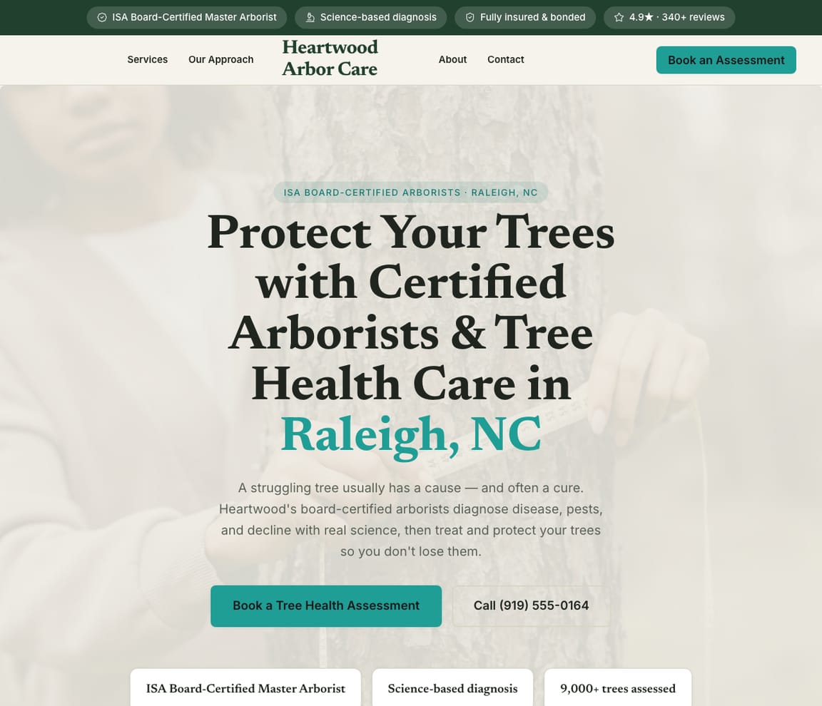 Arborist & Tree Health Care website template preview