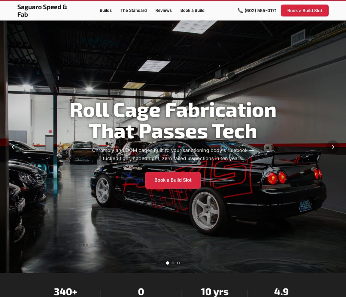 Automotive Welding website template preview