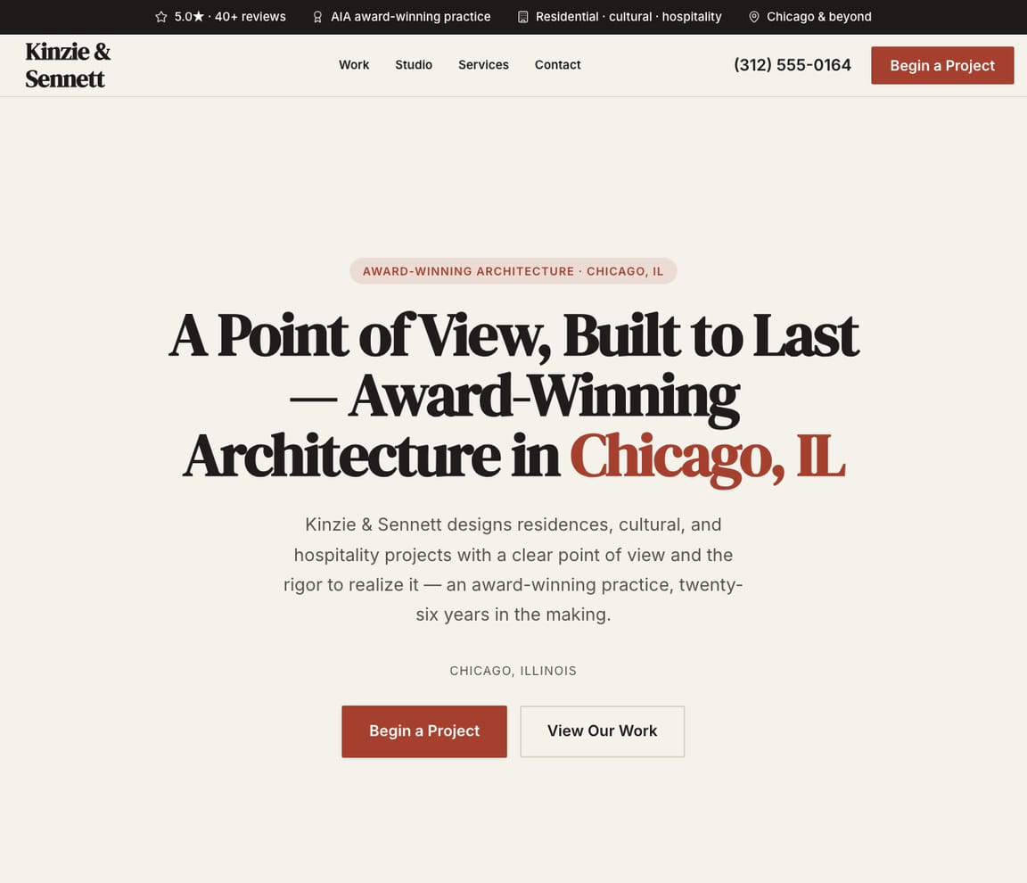 Award-Winning Architecture Practice website template preview