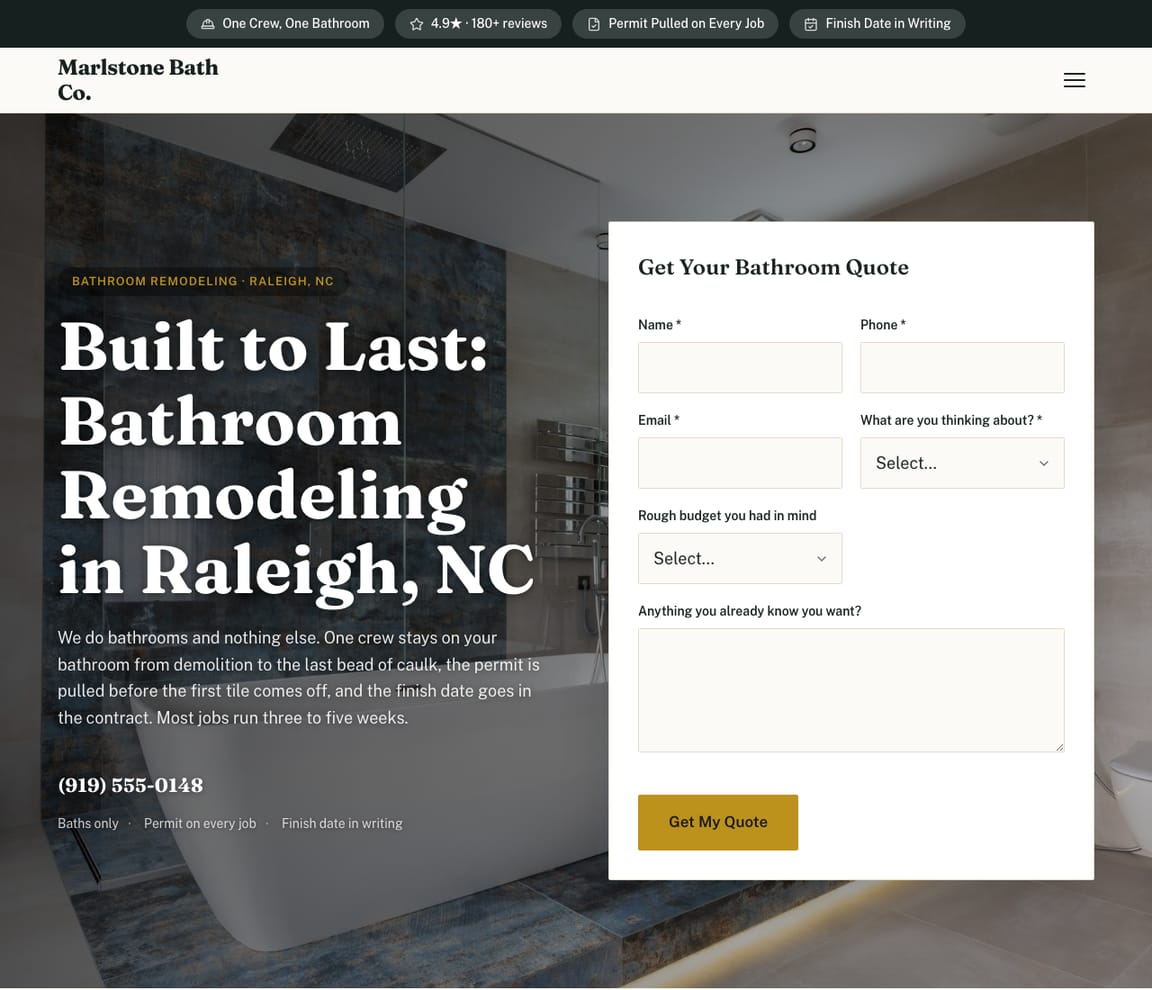 Construction website template