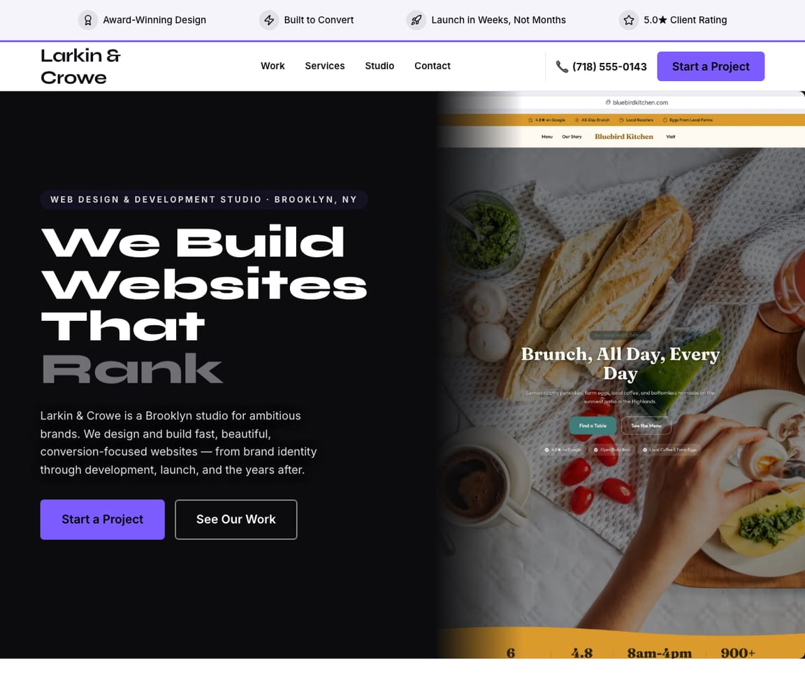 Web Design Studio website template preview