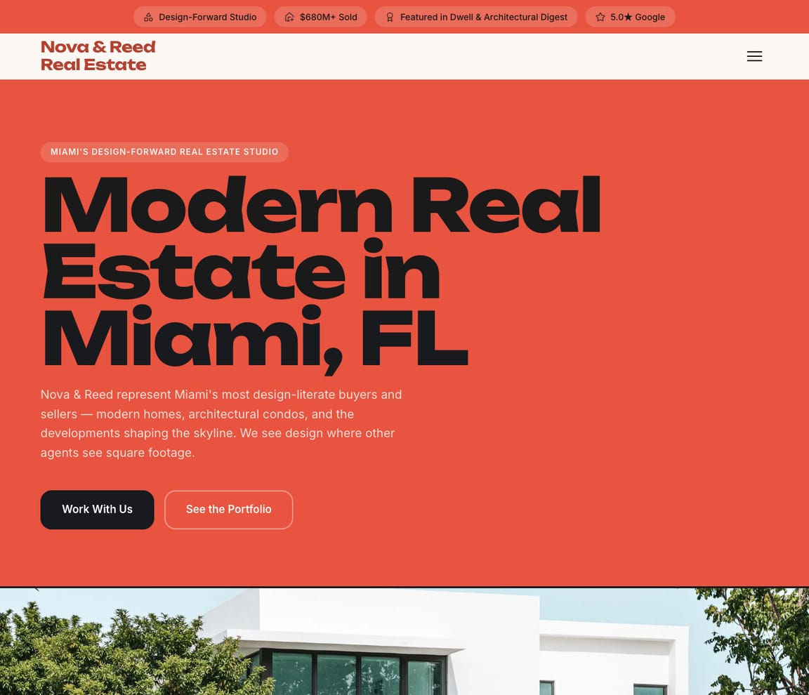Boutique / Design-Forward Agency website template preview