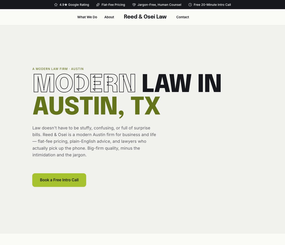 Modern General Practice Lawyer website template preview