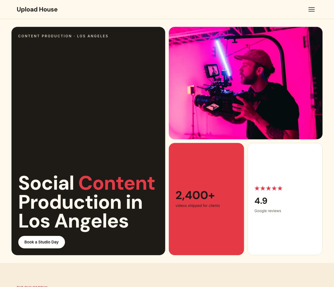 Content Agency website template preview