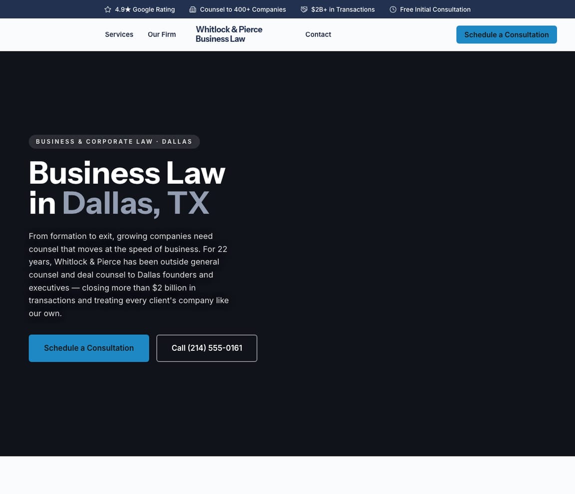 Business & Corporate Lawyer website template preview