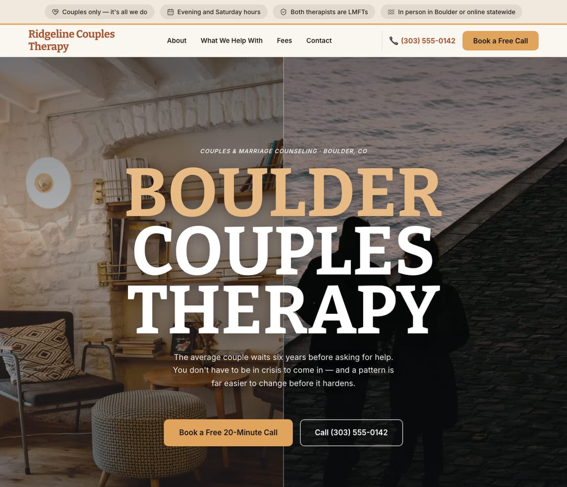 Therapist website template