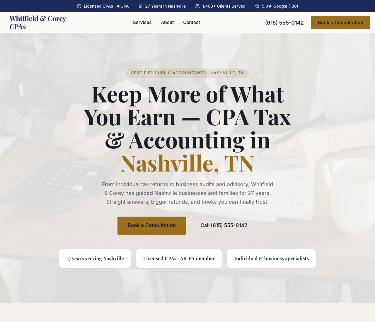 Accountant website template