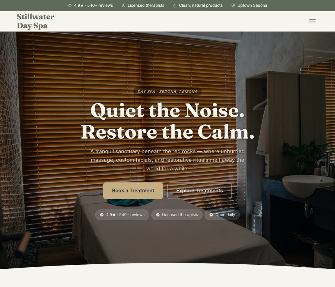 Spa website template