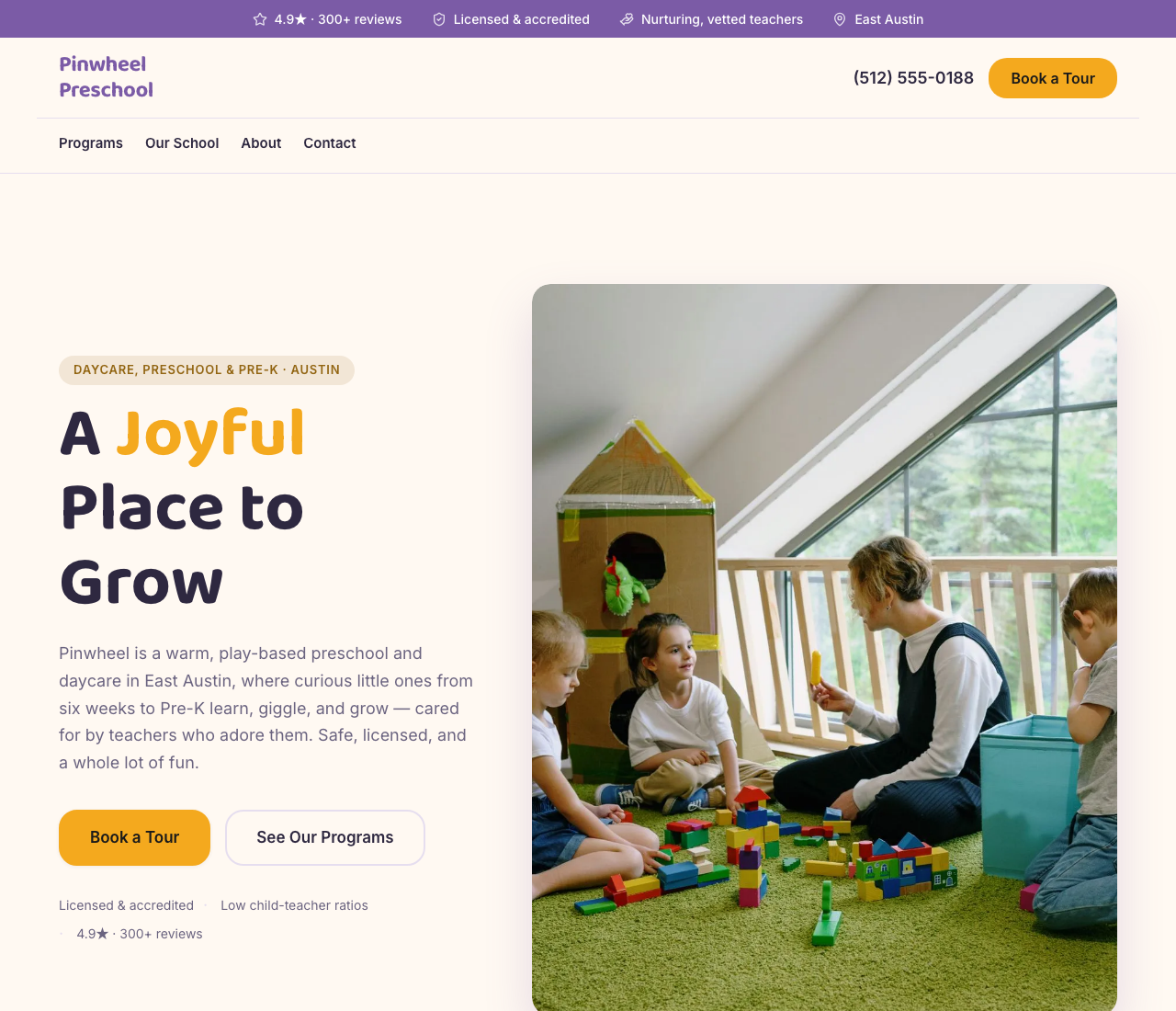daycare website template